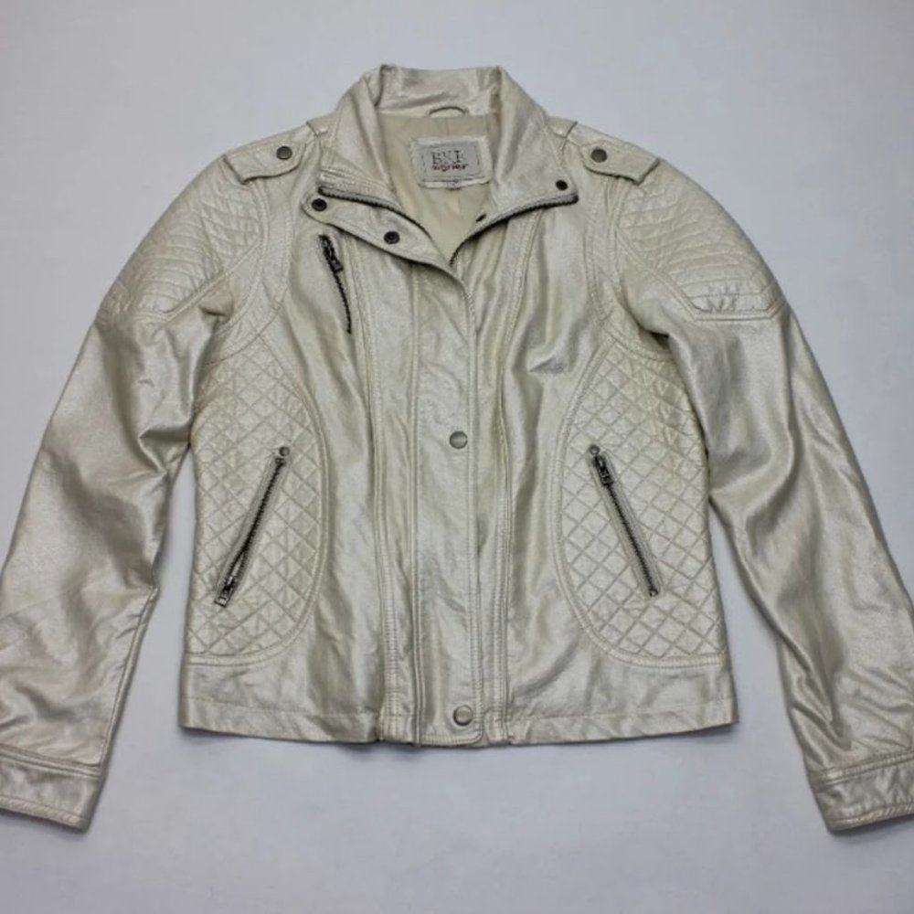 BKW Shiny Cream/White Gold Jacket